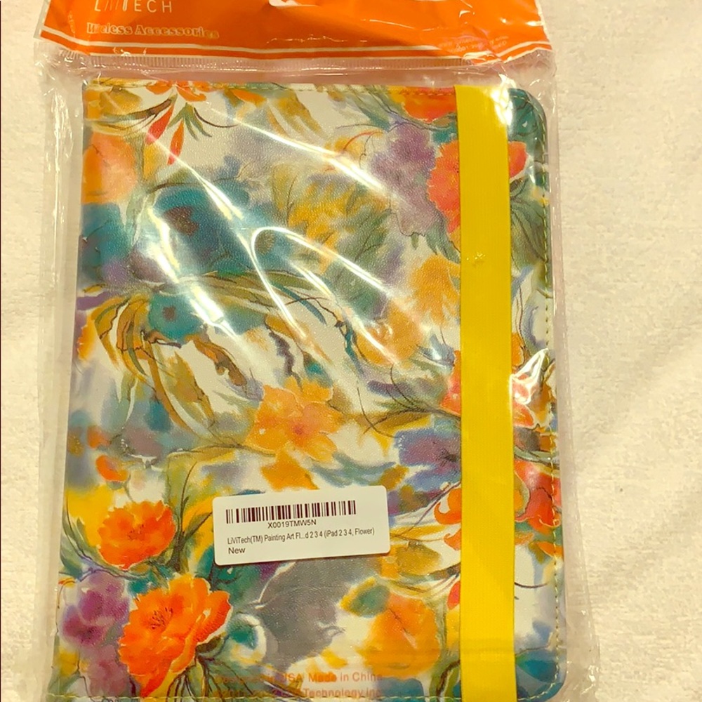 iPad 2,3, 4 case Art Flower 360 rotating cover